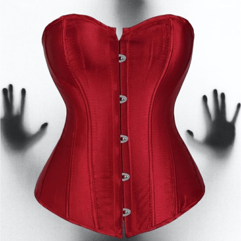 Adjustable Red Tie Back Corset Size Medium